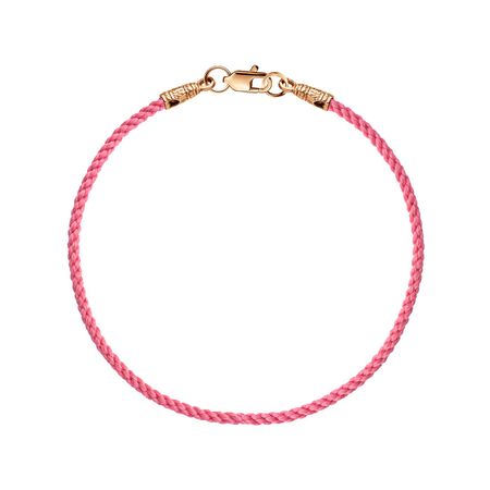 Текстильный браслет с серебряным замком