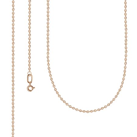 Серебряная цепочка Якорь с позолотой