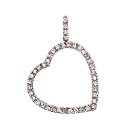 Золотая подвеска Сердце с бриллиантами подвеска maxijoy сердце с оленями 11 5см красная дерево