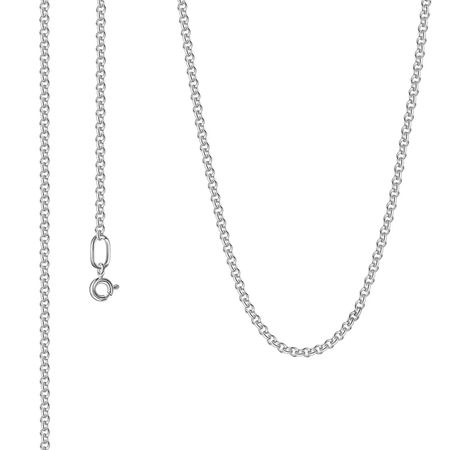 Серебряная цепочка Якорь с алмазной гранью и родированием