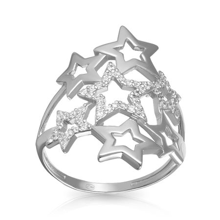Кольцо Звезда из серебра с фианитами светодиодная звезда для елки navidad natal noel