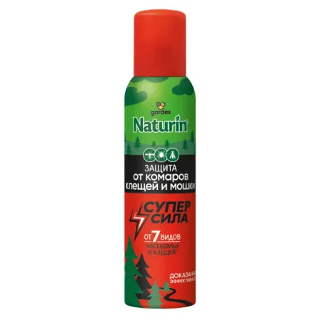 Репеллент для защиты от летающих насекомых Gardex Naturin Супер Сила аэрозоль 165 мл mijia электрический репеллент от комаров