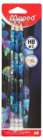 Карандаши ч/гр с ластиком 06шт 