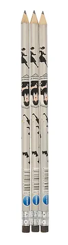 Карандаши чернографитные НВ с ластиком 3 штуки 