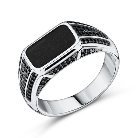 Серебряная печатка с фианитами