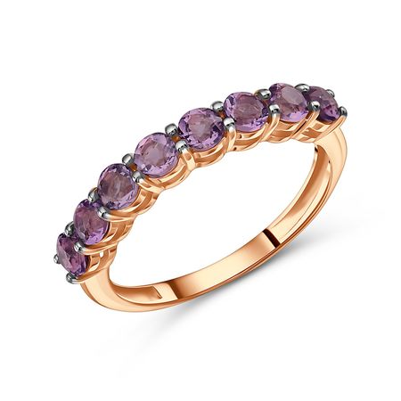 Золотое кольцо с аметистами
