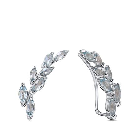 Золотые серьги с топазами