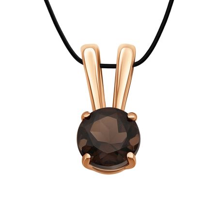 Золотая подвеска с раухтопазом