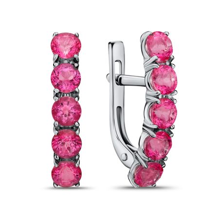 Золотые серьги с топазами Pink bon bon кафф hefty cuff gold pink