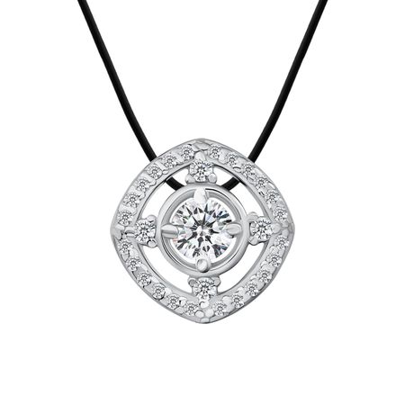 Серебряная подвеска с фианитами серебряная подвеска сердце и ключ с фианитами и родированием