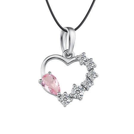 Серебряная подвеска с фианитами серебряная подвеска сердце и ключ с фианитами и родированием