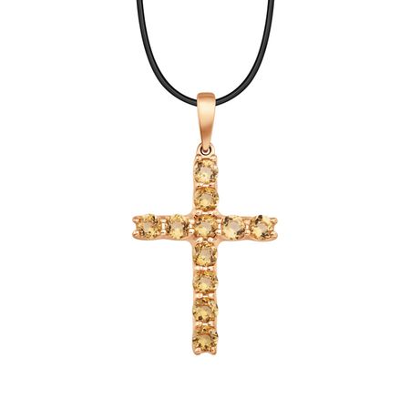 Золотая подвеска с цитрином