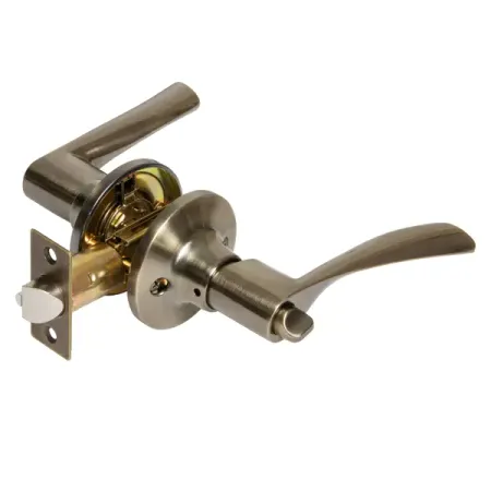 Ручка-защелка фиксатор с ключом цвет бронза