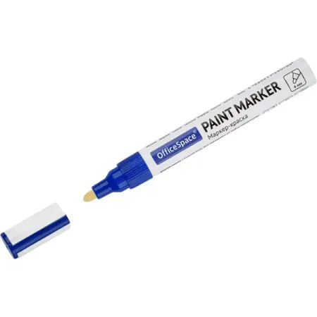 Маркер-краска Office Space синий 1-4 мм маркер для доски синий 5мм толстый корпус goodmark