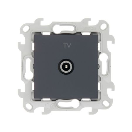 Розетка телевизионная Simon 24 Harmonie встраиваемая графит TV (2410475-038)