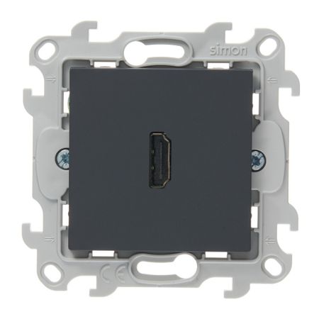 Розетка HDMI Simon 24 Harmonie встраиваемая графит (2411094-038)