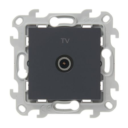 Розетка телевизионная Simon 24 Harmonie встраиваемая графит (2450477-038)