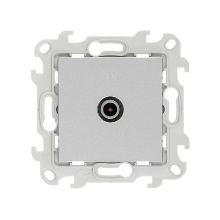 Розетка телевизионная Simon 24 Harmonie встраиваемая алюминий TV (2450476-033)