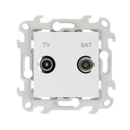 Розетка телевизионная Simon 24 Harmonie встраиваемая белая TV/ SAT (2410485-030)