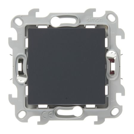 Переключатель Simon 24 Harmonie одноклавишный встраиваемый графит с подсветкой (2420204-038)