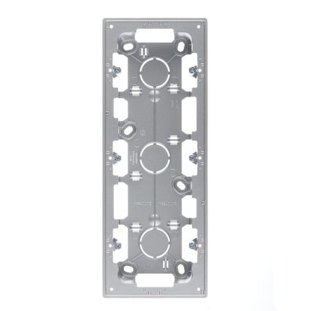 Коробка монтажная Simon 24 Harmonie трехместная накладная алюминий (2400753-033)
