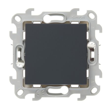 Переключатель Simon 24 Harmonie одноклавишный встраиваемый графит (2420201-038)