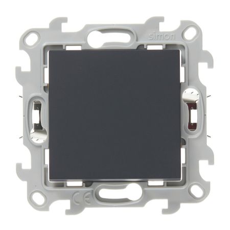 Переключатель Simon 24 Harmonie одноклавишный встраиваемый графит (2420251-038)