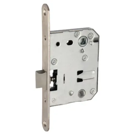 Защелка межкомнатная с фиксатором пластик цвет никель