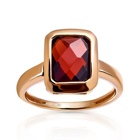 Кольцо из золота с гранатом