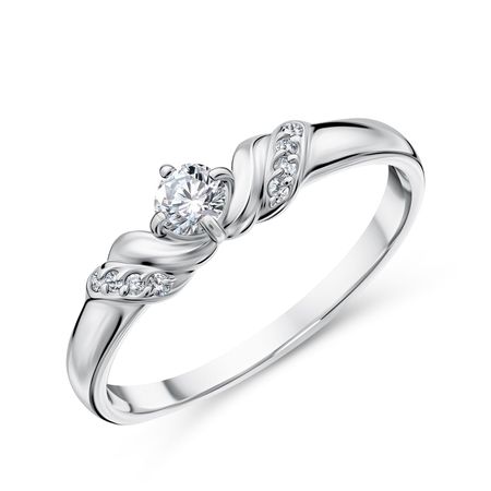 Серебряное кольцо с фианитами