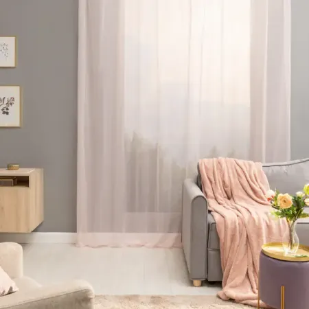 Тюль на ленте Inspire Polyone Kiss 300x280 см цвет розовый занавеска jessans пасторальный стиль зелёный