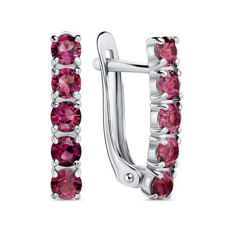 Серебряные серьги с ювелирным стеклом