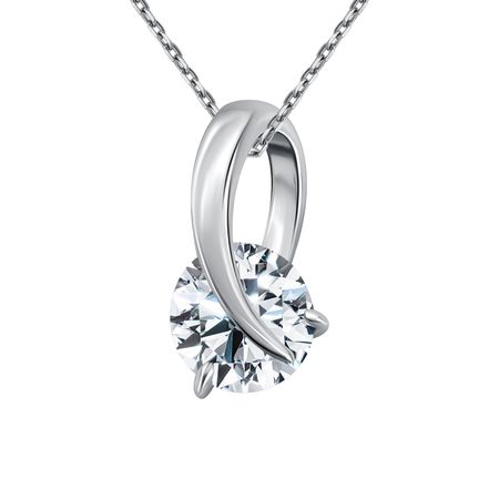 Серебряная подвеска с фианитом