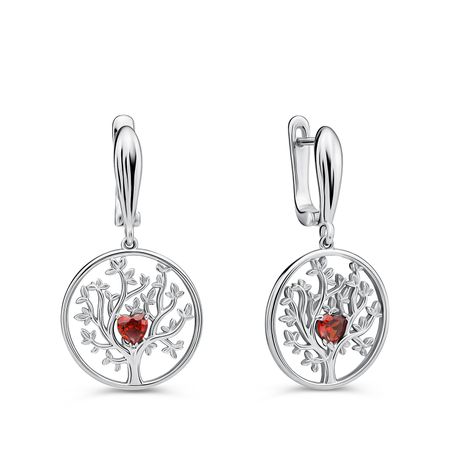 Серебряные серьги с фианитами