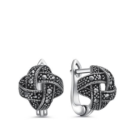 Серебряные серьги с марказитами