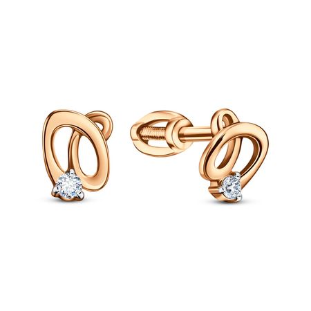 Золотые серьги с бриллиантами