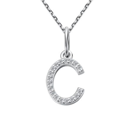 Серебряная подвеска с фианитами 