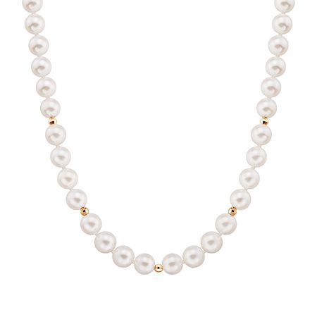 Бусы с имитацией жемчуга и с золотыми вставками мимимишки с тактильными вставками