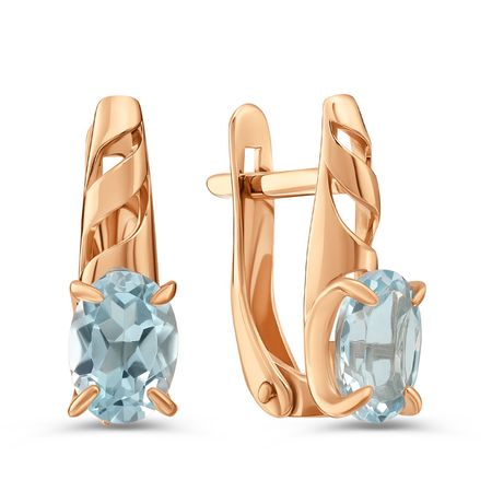 Золотые серьги с топазом