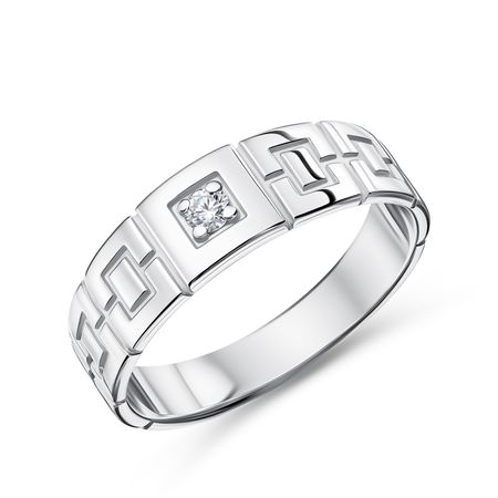 Серебряная печатка с фианитами