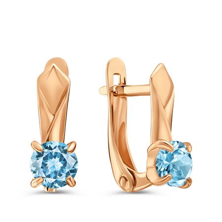 Золотые серьги с топазом