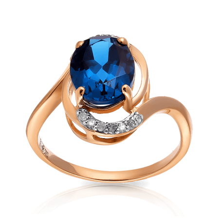 Золотое кольцо с London топазом и бриллиантами хазел эверетт вышивание гладью и золотое шитье портреты природы