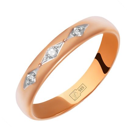 Золотое обручальное кольцо с бриллиантами и родированием клод бурдель золотое марсельское таро