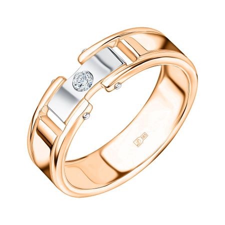 Золотое обручальное кольцо с бриллиантом и родированием клод бурдель золотое марсельское таро