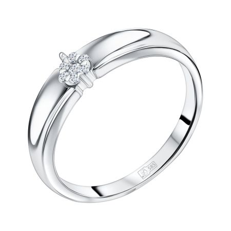 Золотое кольцо с бриллиантами и родированием клод бурдель золотое марсельское таро