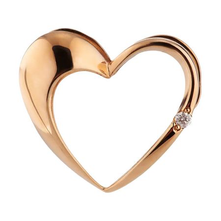 Золотая подвеска с бриллиантом