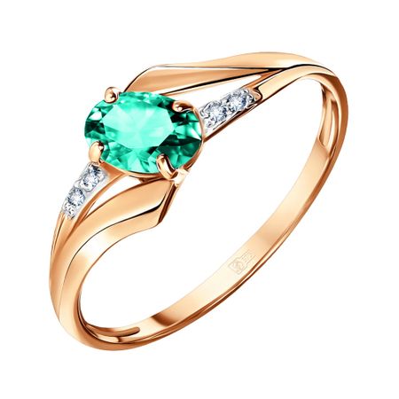 Золотое кольцо с изумрудом и бриллиантами с родированием клод бурдель золотое марсельское таро