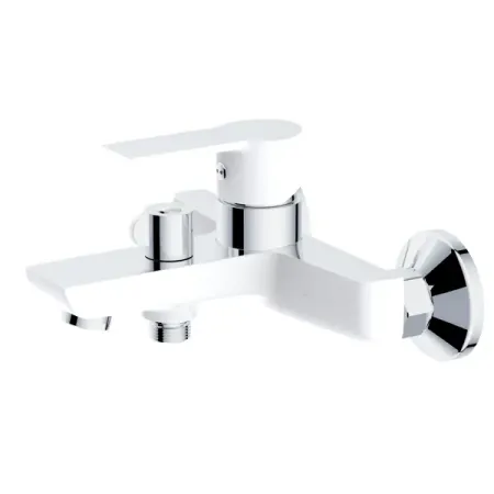 Смеситель для ванны Esko Lucca LC54W однорычажный цвет хром белый матовый керамический гайвань jingde tea set сине белый 160 мл