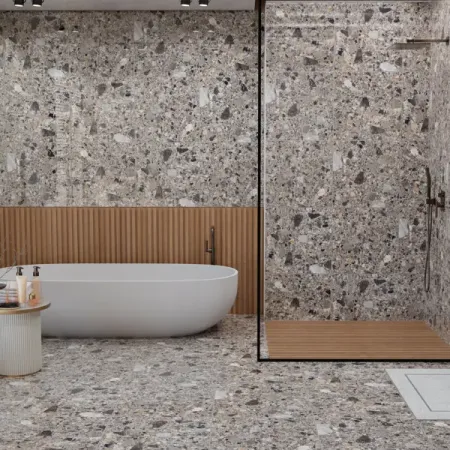 Глазурованный керамогранит Concor Ceppo Grey 60x60 см 1.44 м² полированный цвет тёмно-серый камень полированный лунный камень sisterstone