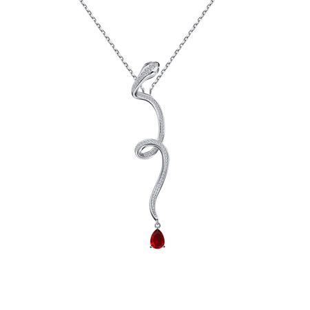 Серебряное колье с ювелирным стеклом